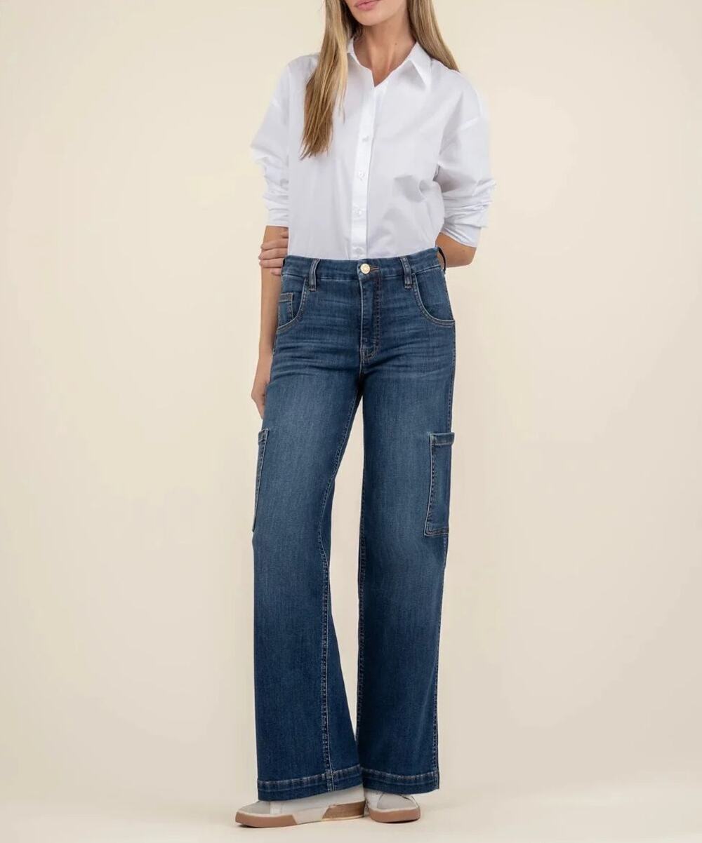 KUT FROM THE KLOTH Jodi High Rise Wide Leg Jeans Balance Sz 10 NWT $120 {3J3}
